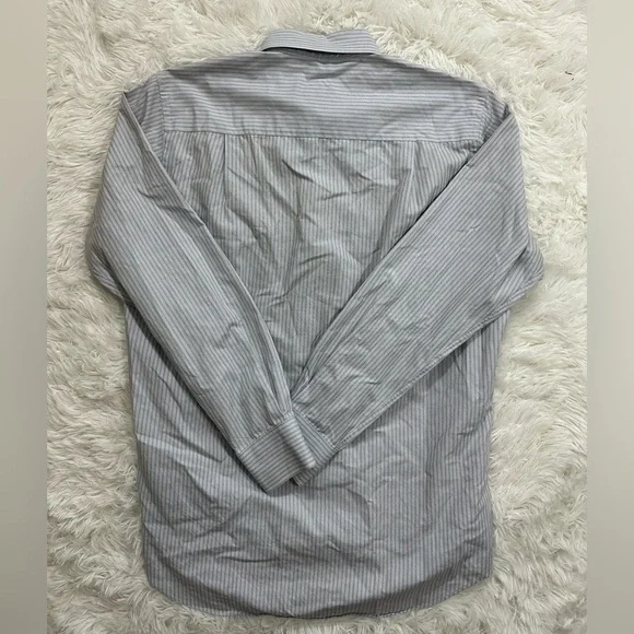 David Donahue Men’s Long Sleeve Button Up Dress Shirt Size XL | White / Brown - Picture 2 of 5